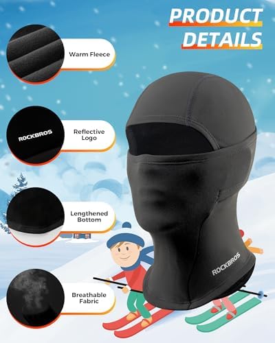 ROCKBROS Balaclava Ski Mask for Kids Stay Warm protected in Winter