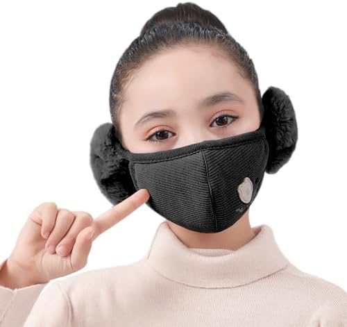 Winter Warm Mask for Teens - Thicken Dustproof Earmuffs for Cold Weather
