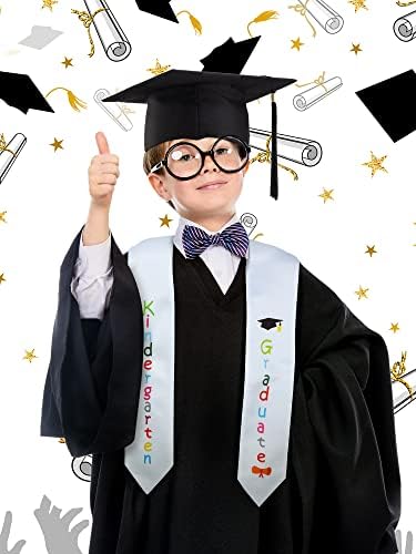 White Black Graduation Sash Cap