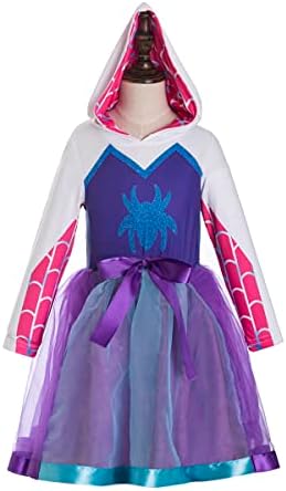 Spider-Man Spider-Gwen Tutu Dress Costume for Girls 2-12 Years