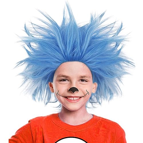 Distinct Blue Anime Wig for Cosplay Halloween Party and More