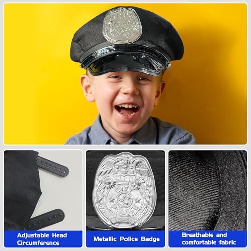 Quescu Police Costume Set for KidsPretend Play Accessories