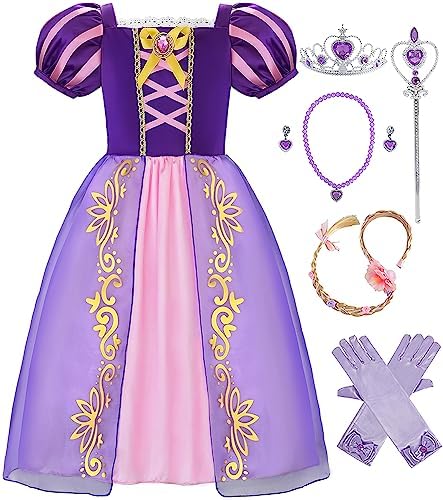 Girls Halloween Princess Costume Little Girls Costume Soft Fabric Purple