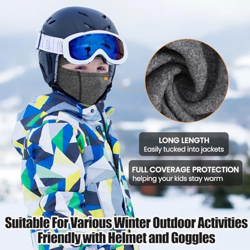 Kids Balaclava Ski Mask - Windproof Breathable for Boys Girls