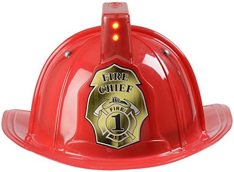 Aeromax Jr Fire Fighter Red Helmet with Lights Siren