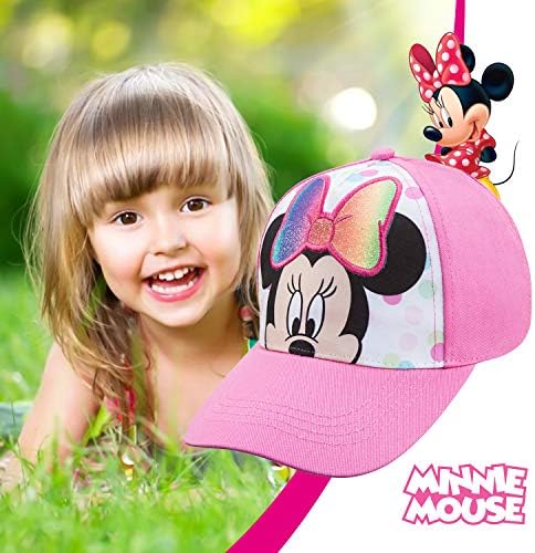 Adjustable Minnie Mouse Toddler Baseball Cap Pink