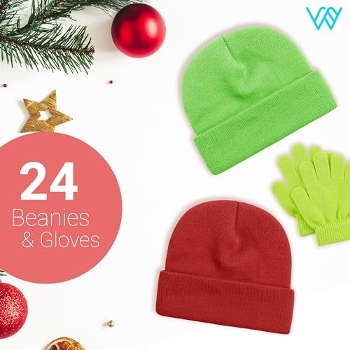 Winterlace 48-Piece Kids Beanies Gloves Set