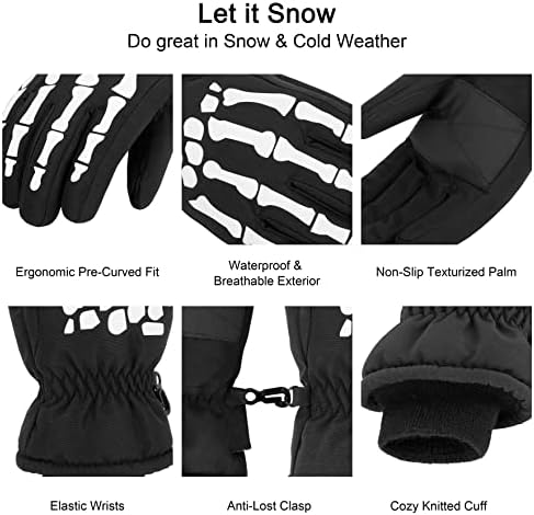 Cotton Kids Snow Ski Gloves Waterproof Windproof Warm Durable