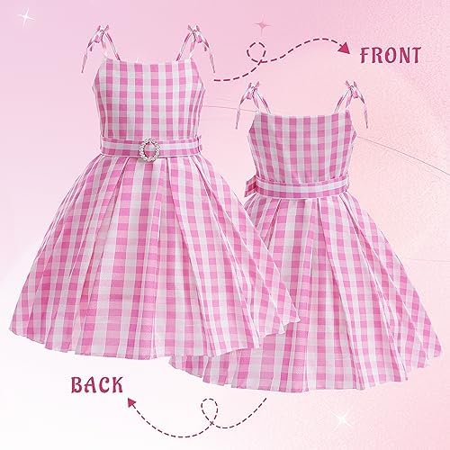 Girls Pink Cosplay Costume Halloween Party Time