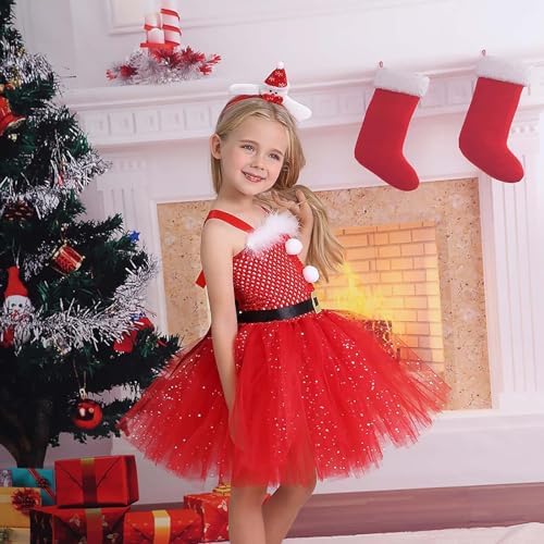 Sparkling Christmas Tule Dress for Girls