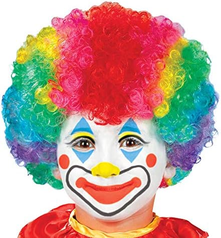 Rainbow clown wig for kids