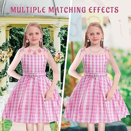 Girls Pink Cosplay Costume Halloween Party Time