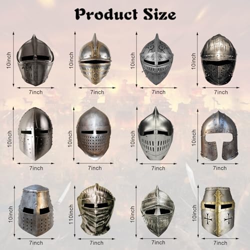 Aoriher 24 Pcs Medieval Knight Masks