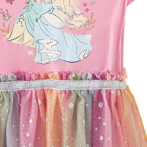 Disney Princess Tiana Belle and Cinderella Hooded Tulle Dress Toddler Big Kids