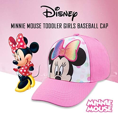 Adjustable Minnie Mouse Toddler Baseball Cap Pink