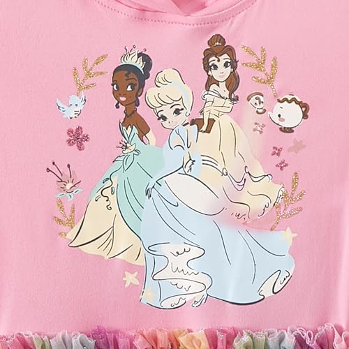 Disney Princess Tiana Belle and Cinderella Hooded Tulle Dress Toddler Big Kids