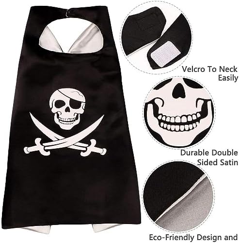 Cute Pirate Satin Dress Up Cape - RioRand Kids Costume