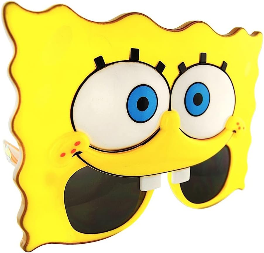 Sun-Staches Fun Spongebob Glasses for Kids Halloween