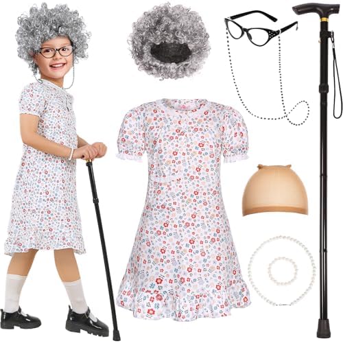Adore the 100-Day Old Lady Character Perfect for Girls