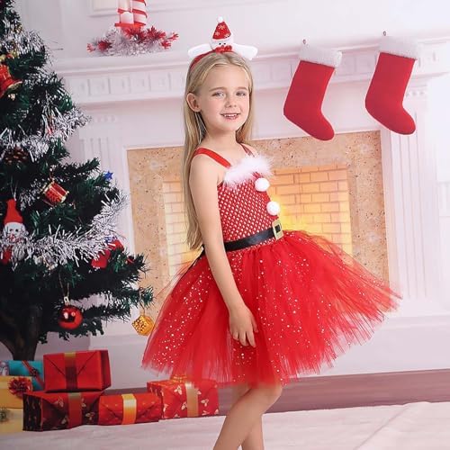 Sparkling Christmas Tule Dress for Girls