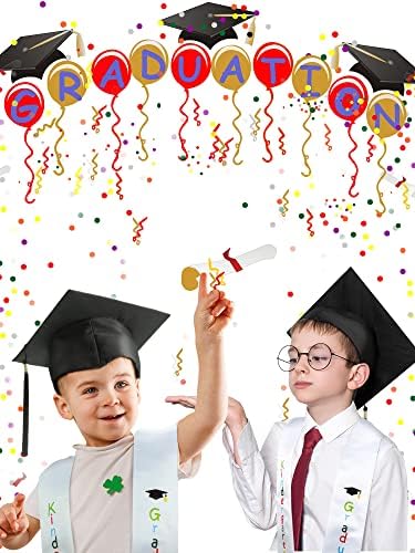 White Black Graduation Sash Cap