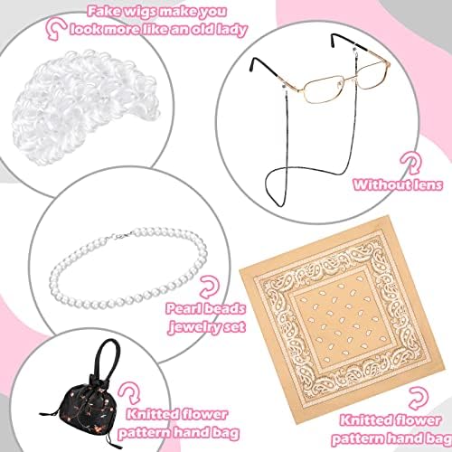 Yingzhao 18-Piece Child Grandma Costume for School Events