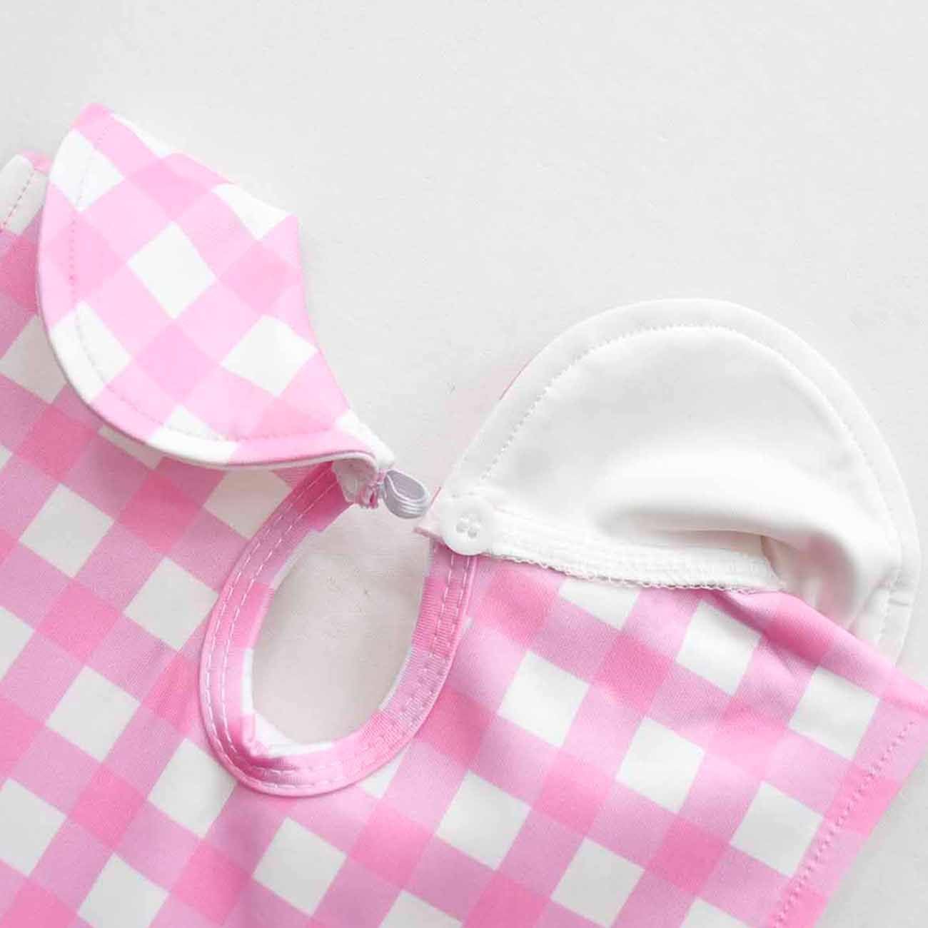 Little Miss 50s Pink Plaid Dress Set