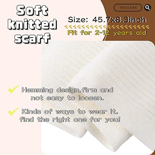 Peecabe - Soft Knit Winter Scarf for Kids with Strip Design