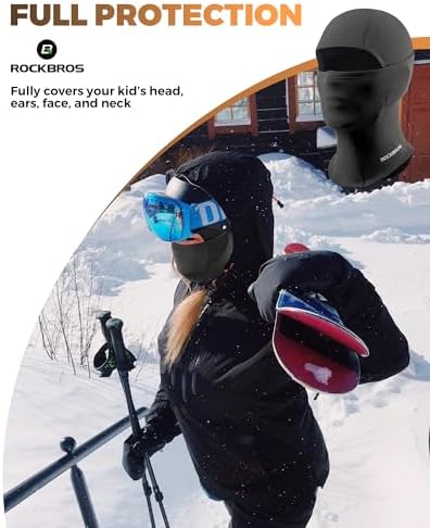 ROCKBROS Balaclava Ski Mask for Kids Stay Warm protected in Winter