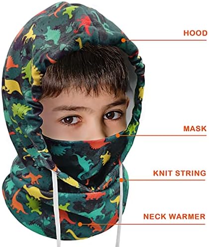 Kids Winter Fun Fleece Balaclava Sets Adjustable for Kids