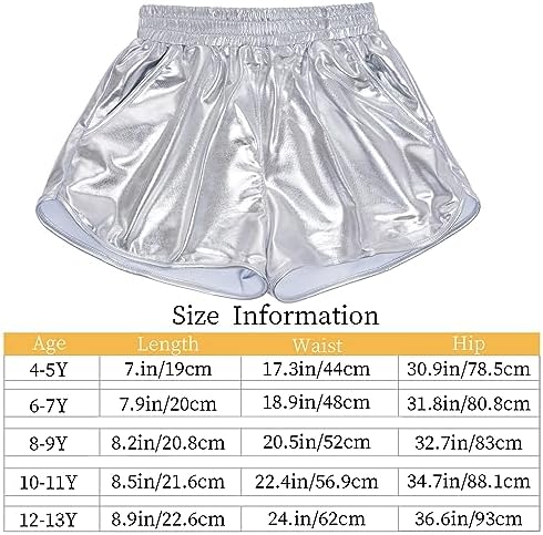 Bskifnn Alien Costume Metallic Shorts with Headband for Kids