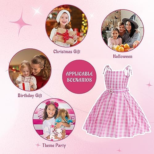 Girls Pink Cosplay Costume Halloween Party Time