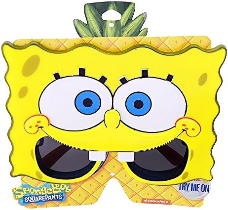 Sun-Staches Fun Spongebob Glasses for Kids Halloween