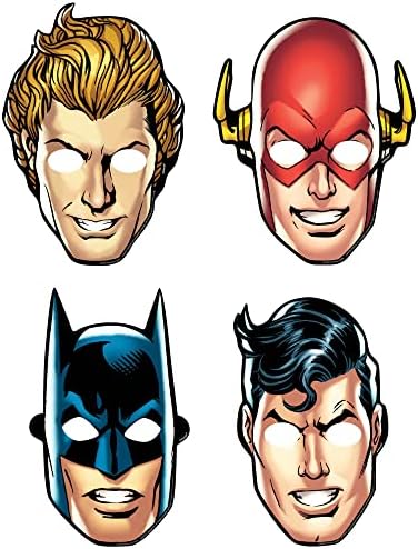 Justice League Replacement Masks for Kids 8pcs Justice League Party Supplements