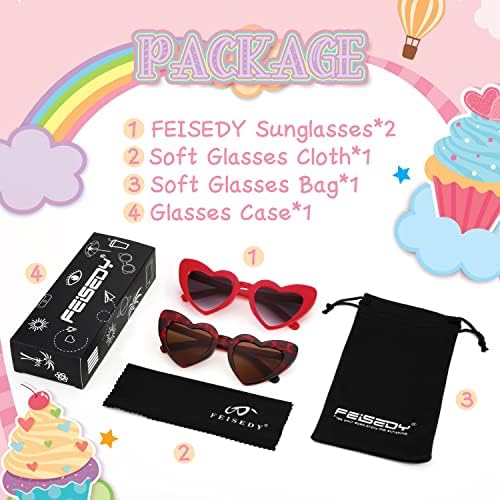 Stylish Heart-Shaped Sunglasses for Kids