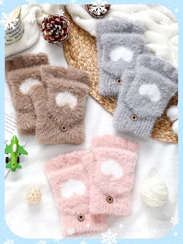 3 Pairs Geyoga Kid Fingerless Gloves