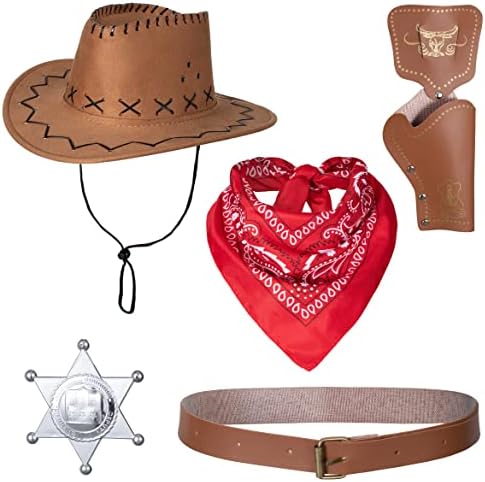Rerypto Wild West Cowboy Costume Set for Kids 3-12
