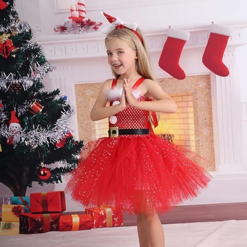 Sparkling Christmas Tule Dress for Girls