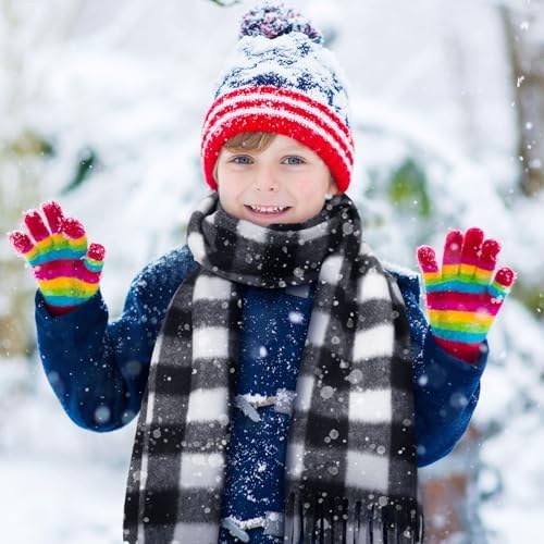 Bencailor 4 Pcs Kids Winter Scarf