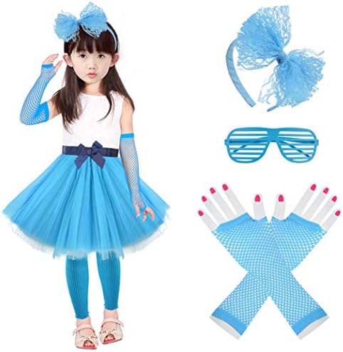 1970s 1980s Costume for Girls 6-in-1 Accessories SetUS