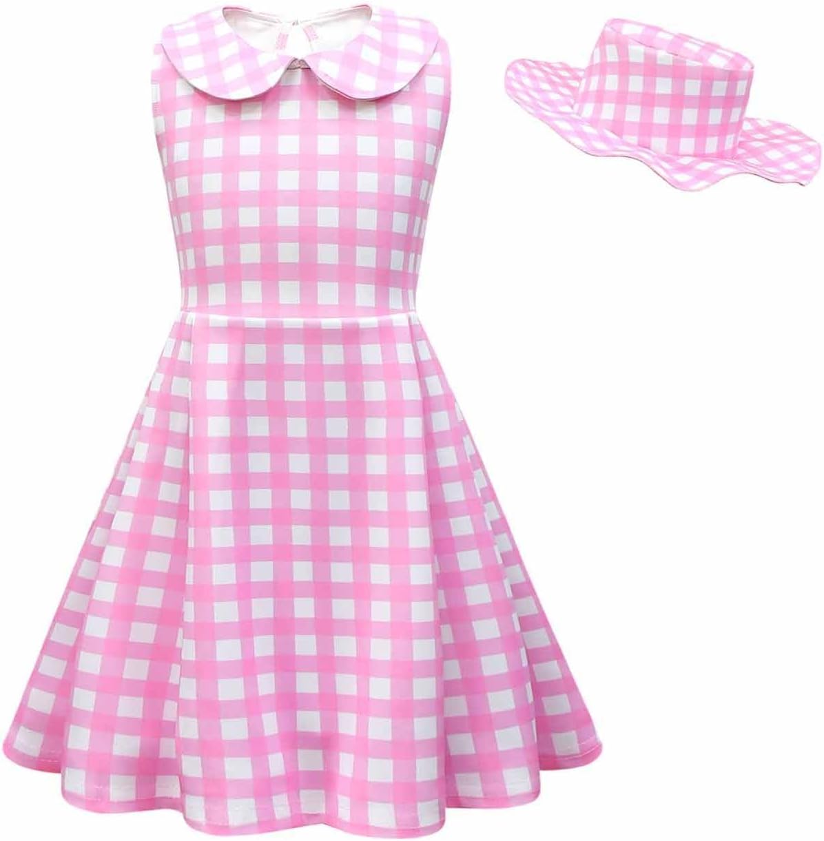 Little Miss 50s Pink Plaid Dress Set