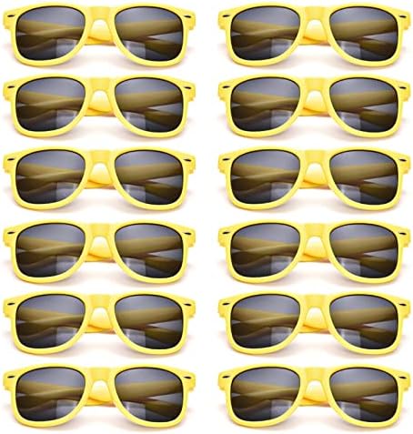 Sunovtibilities 12-Piece Neon Square Sunglasses for Kids