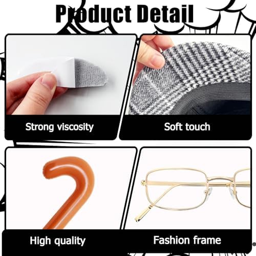 Xanllaxa 5-Pcs Old Man Costume