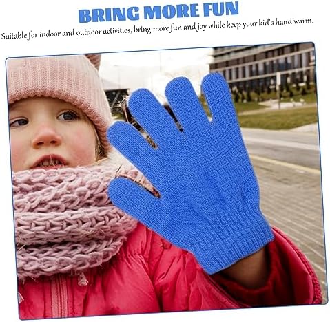 FRCOLOR Kids Winter Gloves - 6 Pairs Fleece Mittens