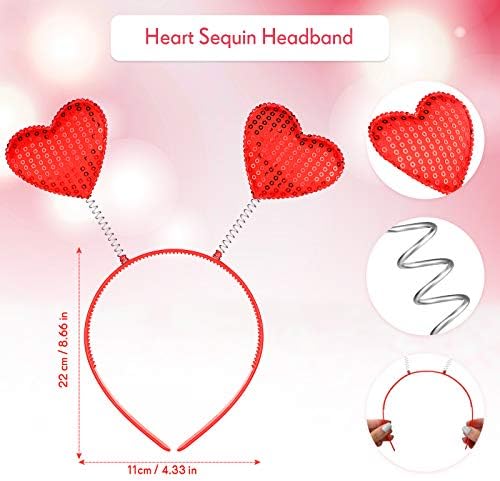 Valentines Day Red Heart Headband