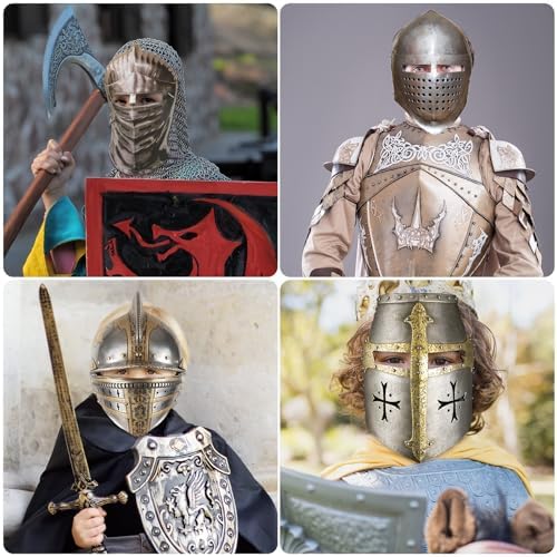 Aoriher 24 Pcs Medieval Knight Masks