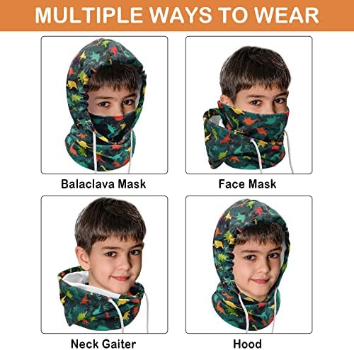 Kids Winter Fun Fleece Balaclava Sets Adjustable for Kids