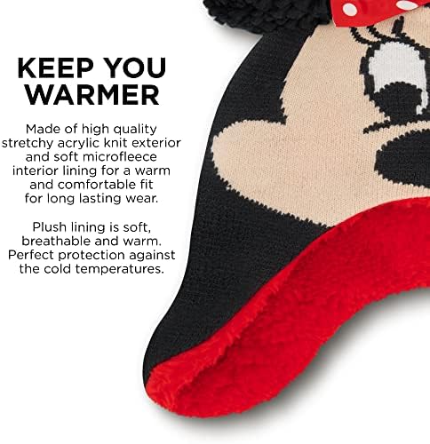 Disney Minnie Mouse Winter Hat and Mittens Set for Ages 2-7