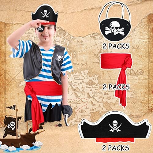 Vicenpal Pirate Costume Accessories Set for Kids Halloween