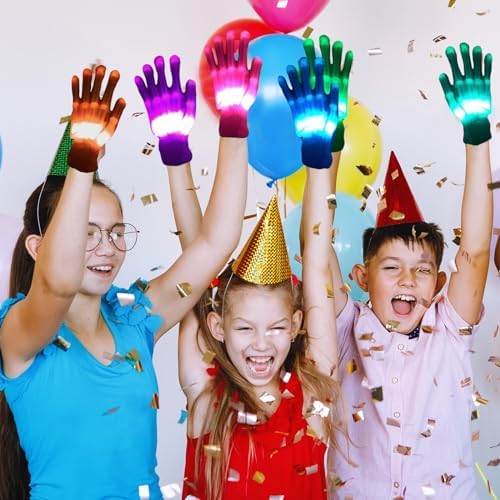12-Color LED Glove Party Accessory